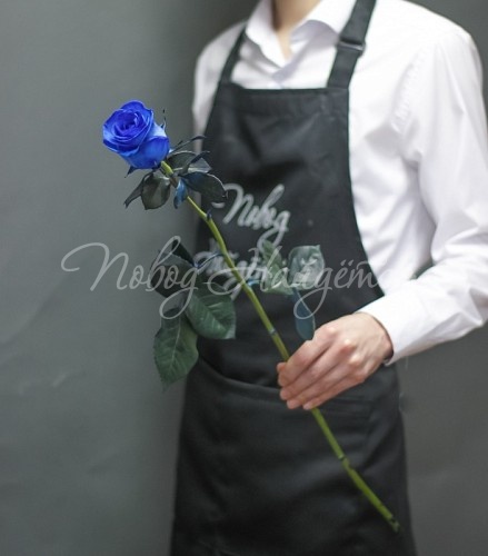 Синяя роза 70 см