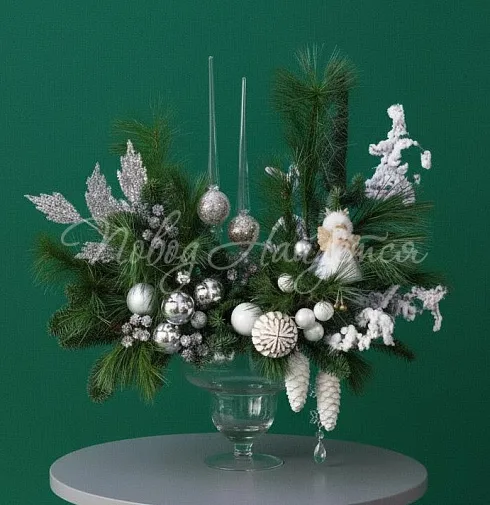 Цветочная композиция Зимняя ночь — Повод Найдется