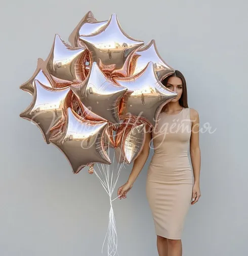 Облако шаров"Голд Стар"