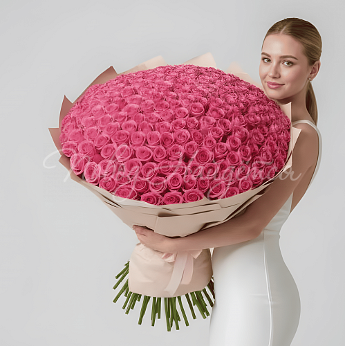 Букет 501 розовая роза