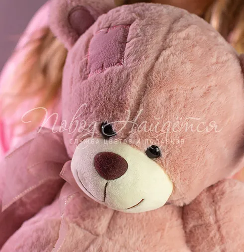 Мишка пудровый Сэм, 60 см