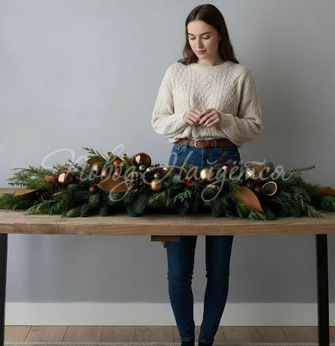 Цветочная композиция Новогодний огонёк — Повод Найдется