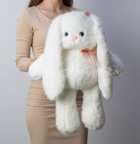 Белый зайка, 60 см