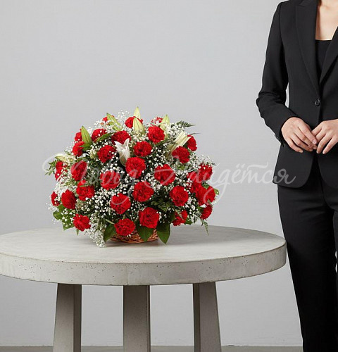 Букет Траурная корзина №9