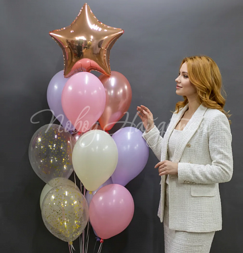 Воздушные шары Облако шаров"Солнце в облаках"