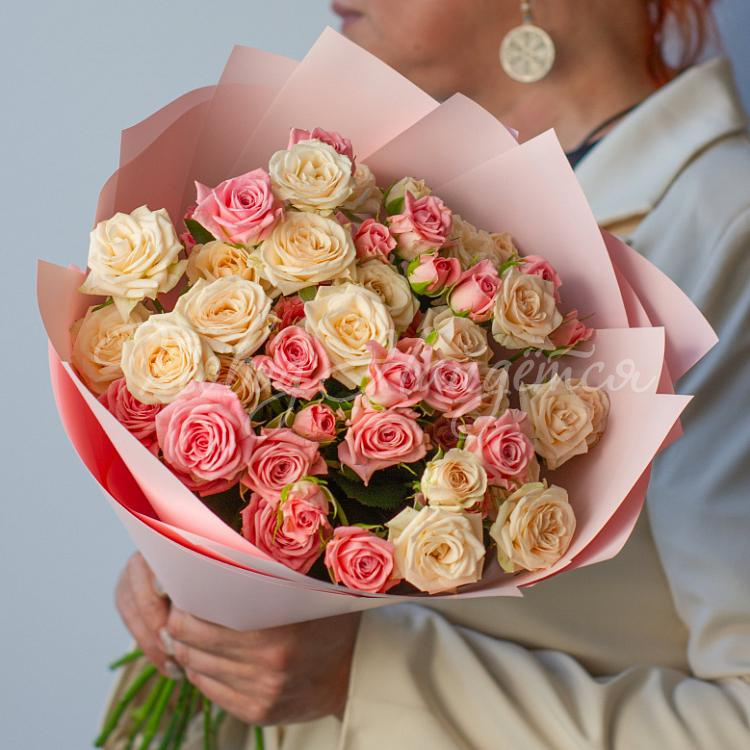 Кустовые розы Букет Муссовый