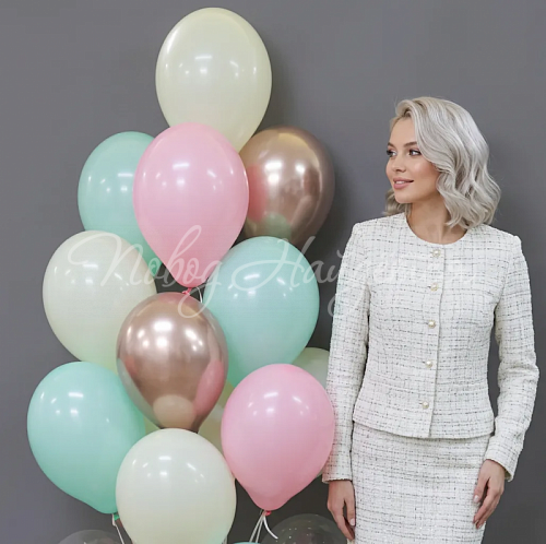Воздушные шары Облако шаров"Мятная конфетка"