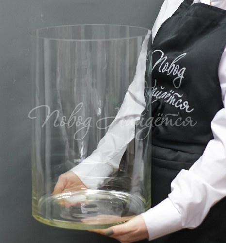 Стеклянная ваза для цветов 40 см
