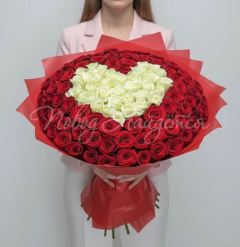 Букет Белое сердце — Повод Найдется