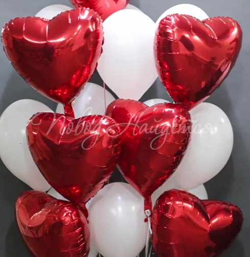 Облако шаров "Клубника со сливками"