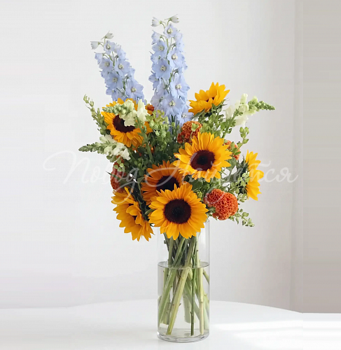 Букеты с подсолнухами Букет Однажды летом