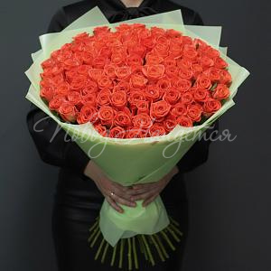 101 роза Букет Оранжевый рай
