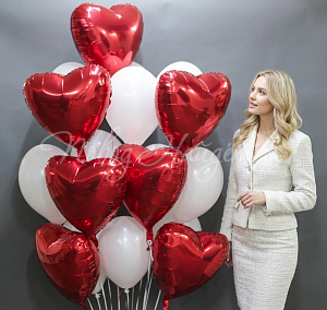 Подарки Облако шаров "Клубника со сливками"