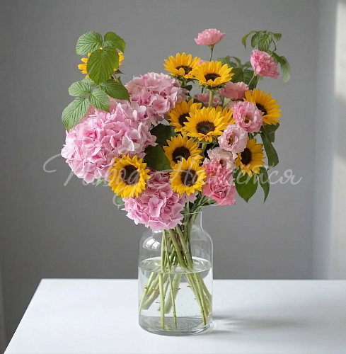 Букеты с подсолнухами Букет Красивая душа