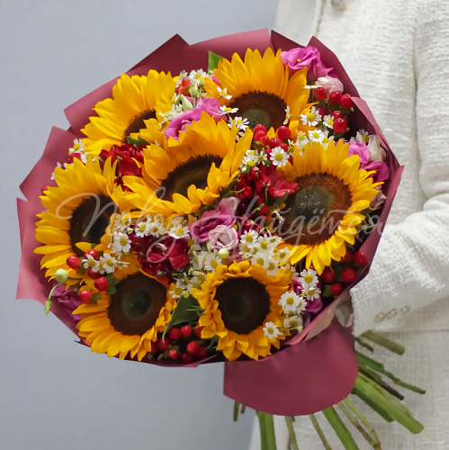 Букет с ЭУСТОМОЙ Букет Летний роман