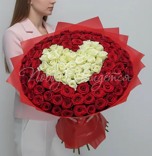 Букет Белое сердце — Повод Найдется