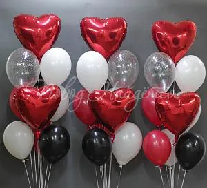 Обычные шары, облака из шаров Облако шаров "День влюбленных"