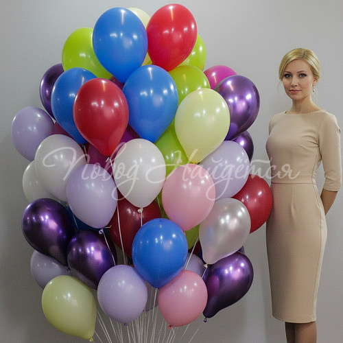 Облако шаров"Микс цветов"