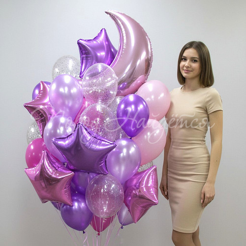 Облако шаров"Розовые сны"
