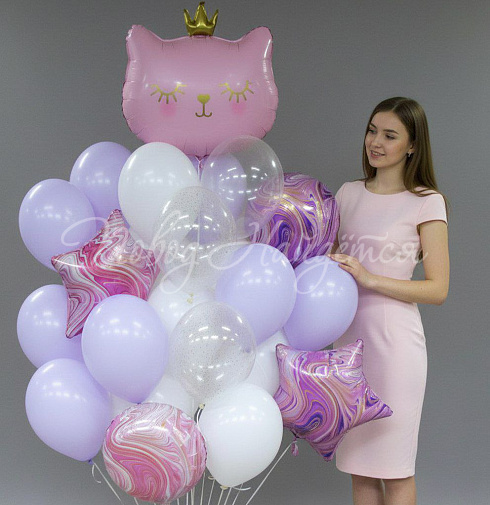 Облако шаров"Мое тихое счастье"