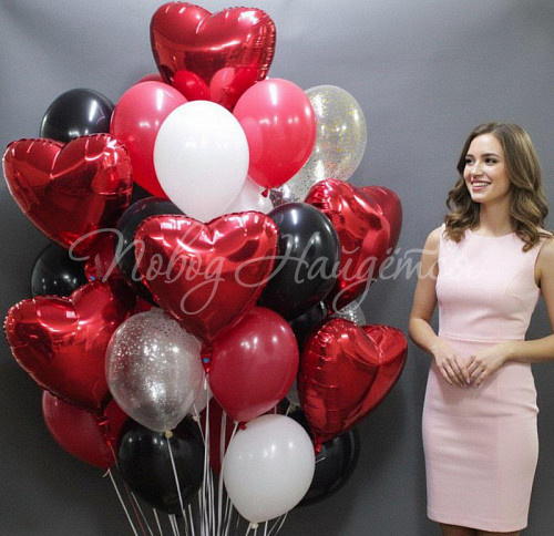 Облако шаров "Влюбленный по уши"